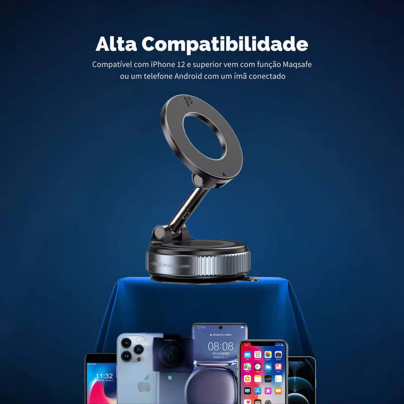 FIXAÇÃO MAGNÉTICA INSTANTÂNEA – SEGURANÇA TOTAL PARA SEU CELULAR!