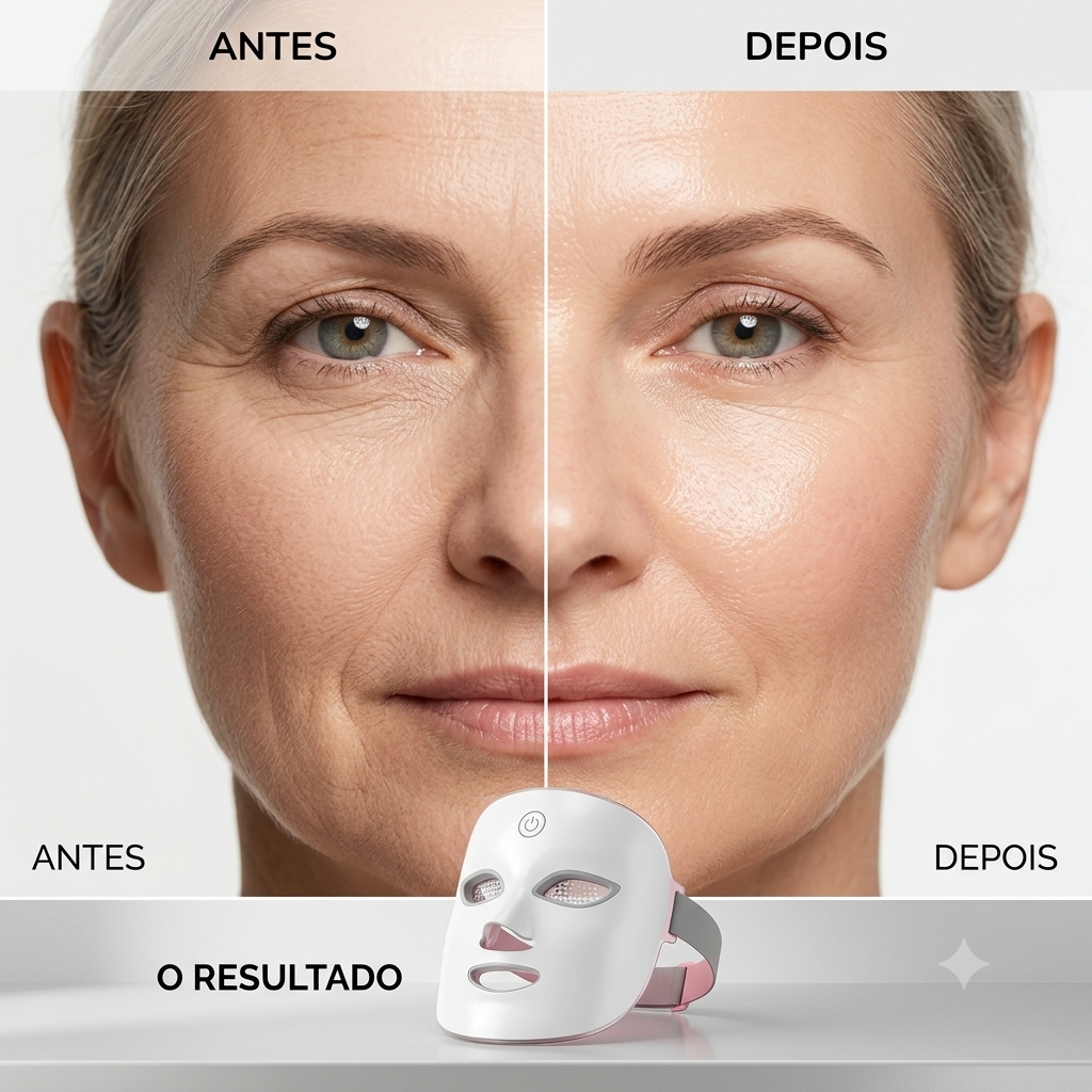 Máscara de LED LumiMask com luz azul para ajudar no controle da acne