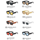 Fashion Retro Thick Leg Square Frame Sunglasses Men Women Popular Brand Small Frame Rice Nail Sun Glasses Black Yellow Glasses
